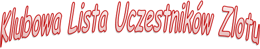Klubowa Lista Uczestnikw Zlotu
